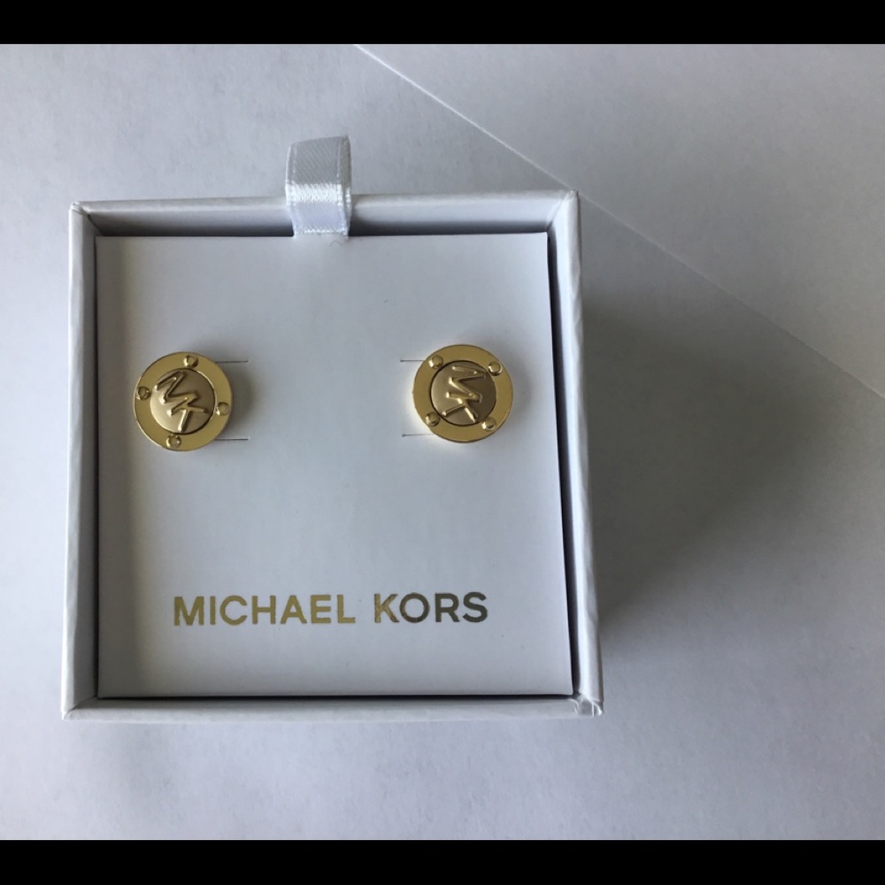 Michael Kors Gold Tone Astor Stud Earrings